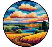 AMBATTERY Latch Hook Kits for Adults,Rug Making Kit,Pastoral Scenery