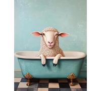 AMBATTERY Latch Hook Kits Retro Sheep Animal DIY Latch Hook Rug Kits for Adults Beginners Large Carpet Making Kit Tapestry Knitting Set with Instructions 35x46in
