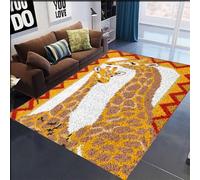 AMBATTERY Latch Hook Kits Rugs Cartoon Giraffe Animal Handmade Self Knotting Set，Large Latch Hook Rug，Pre-Printed Pattern Canvas Rug，Embroidery Craft For Adults 20x15in