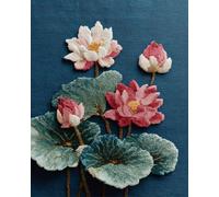 AMBATTERY Latch Hook Kitspink Flowers DIY Rug Making Craft Adults with Color Printed Canvas Crochet Embroidery Carpet Set Home Decor 23x35in