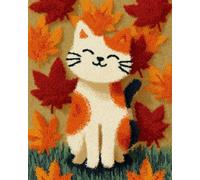 AMBATTERY Latch Hook Rug Kit Cartoon Cat 60x40cm