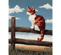AMBATTERY Latch Hook Rug Kit Cartoon Cat 60x90cm