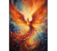 AMBATTERY Latch Hook Rug Kit Colorful Fire Phoenix Latch Hook Rug For Diy With Cushion Latch Sets Latch Hook Kit For Beginners And Adults 31x63in