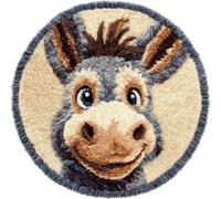 AMBATTERY Latch Hook Rug Kit Latch Hook Kits,Animal Donkey