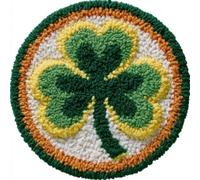 AMBATTERY Latch Hook Rug Kit Latch Hook Kits for Adults,Four-Leaf Clover