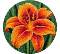 AMBATTERY Latch Hook Rug Kit Latch Hook Kits for Adults,Lily Flowers