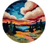 AMBATTERY Latch Hook Rug Kit Latch Hook Kits for Adults,Pastoral Scenery