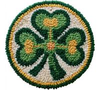 AMBATTERY Latch Hook Rug Kit Latch Hook Kits for Beginners,Four-Leaf Clover