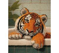 AMBATTERY Latch Hook Rug Kit Tiger in the Bathroom 60x40cm
