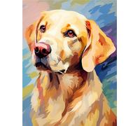 AMBATTERY Latch Hook Rug Kits For Adults Labrador Retriever Animal Latch Hook Rug Kits For Adults Printed Canvas Crochet Needlework Craft Rug Cushion Mat Tapestry 21x29in