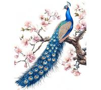 AMBATTERY Latch Hook Rug Kits For Adults Peacock Animal And Flower Tree Latch Hook Rug Kits For Adults Yourself Knotting Set With Hooks Diy Carpet Make Tapestry Home Doormat 35x46in