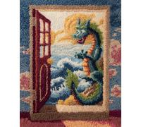 AMBATTERY Latch Hook Tapestry Kit Eastern Dragon 55x75cm