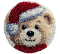 AMBATTERY Round DIY Latch Hook Rug Kits,Animal Bear