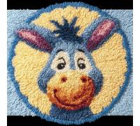 AMBATTERY Round DIY Latch Hook Rug Kits,Animal Donkey