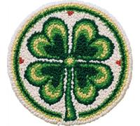 AMBATTERY Rug Making Kit for Adults,Latch Hook Rug Kit,Four-Leaf Clover