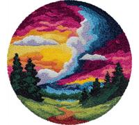AMBATTERY Rug Making Kit for Adults,Latch Hook Rug Kit,Pastoral Scenery