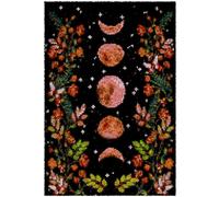 AMBATTERY Rug Making Kit For Adults moon and flowers Printed Canvas Tapestry Kits Embroidery Kits DIY Crochet Yarn Kits for Beginners Adults Kids Craft Kit 20x15in