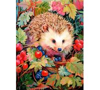 AMBATTERY Tapestry Kit Fantasy Hedgehog Animal Diy Latch Hook Kits Diy Tapestry Carpet Rug Making For Adults Beginners Home Decor 31x45in