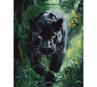 AMBATTERY Tapestry Kit Leopard Animal Portrait Latch Hook Rug Kits for Adults Yourself Knotting Set with Hooks DIY Carpet Make Tapestry Home Doormat 31x63in