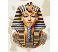 AMBATTERY Tapestry Kits For Adults egyptian pharaoh DIY Latch Hook Rug Kits for Kids,Crochet Kit for Beginners,Rug Making Kits with Printed Canvas 23x35in