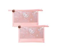 AmBealla 2pcs Small Cosmetic Bag Portable Storage Bag for Women,Cute Compact Travel Makeup Bag for Keys and Phone, Portable Mini Bag for Girls,Travel Bag for Toiletries, Pencil Case, 1-Pink Gemstone