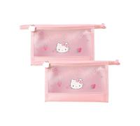 AmBealla 2pcs Small Cosmetic Bag Portable Storage Bag for Women,Cute Compact Travel Makeup Bag for Keys and Phone, Portable Mini Bag for Girls,Travel Bag for Toiletries, Pencil Case, 3-Pink Strawberry