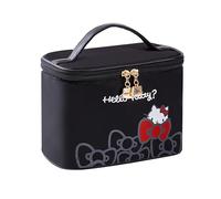 AmBealla Make up Bag Travel Cosmetic Bags Brush Holder Zipper Pouch Case Organizer Cute Organizer Suitable for Purse for Women, 004 Steady Black, Fashion