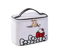 AmBealla Make up Bag Travel Cosmetic Bags Brush Holder Zipper Pouch Case Organizer Cute Organizer Suitable for Purse for Women, 005 Fashionable White, Fashion