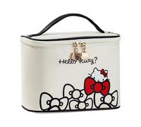 AmBealla Makeup Bag Large Waterproof Cosmetic Bags with Makeup Brush Holder, Cute Printed Makeup Organizer for Women Traveling,Portable Toiletry Bag for Girls
