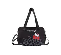 AmBealla Travel Tote Bags with Zipper Overnight Bag Lightweight for Women Carry on Duffel Bag Trolley Sleeve Gym Work, Black-a, Fashion