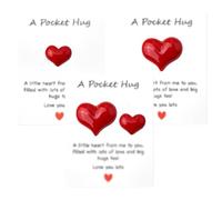 AMBEERT 3 PCS Pocket Hug, Pocket Hugs for Friends, Pocket Hugs, Pocket Hug Gift, Pocket Hugs Heart Token with Cards, Positive Good Luck Greeting Cards Thinking of You Gifts for Women Friendship Gift