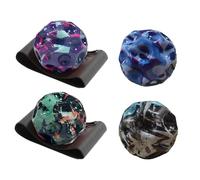 AMBEERT 4 PCS Moon Ball, Moonball, Camouflage Elastic Bouncing Ball Set, 2 Wrist Straps and 2 Without, High Bounce for Indoor and Outdoor Play, Fun, Ultra High Bouncy,Moon for Kids Big Bouncy Toy
