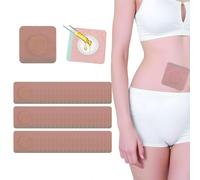 AMBEERT 60 Pcs Castor Oil Belly Button Patch, Disposable, Organic Cotton, Highly Absorbent, Home Use or Travel (Oil Not Included)