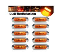 (Amber(10PCS)) LED Side Marker Indicator Car Lights Front Rear Tail Clearance Lamp DC