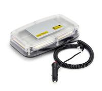 Amber 6 COB LED 18W Enforcement Emergency Hazard Beacon Warning Police LED Mini Bar Strobe Light with Magnetic Base 13 FT Cable