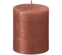Amber Bolsius Rustic Shimmer Metallic Candle 80 X 68mm - Burgundy