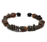 Amber Bracelets for Adults - 100% Genuine Raw Baltic Amber Beads - Authentic Curative Adornment - Length 18-23 cm - Men Women Adult - MLT.U22