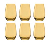 Amber ELEMENTS Drinking Glasses 6pk 465ml Dishwasher Safe
