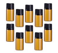 Amber Glass Bottles 30 Pcs 5ml with Black Lid for Essential Oils Portable