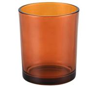 Amber Glass Toothbrush Holder - Glass Toothbrush Cup with Foam Protector Bathroom Organizer for Vanity Countertop, 9x8 cm
