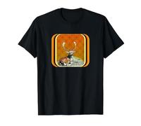 Amber Gold Buck Value Graphic T-Shirt, Men, Black, M