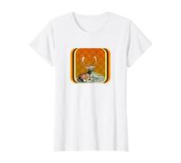 Amber Gold Buck Value Graphic T-Shirt, Women, White, M
