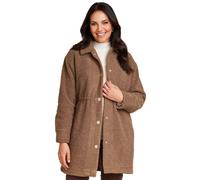 Amber Ladies Boucle Lined Jacket with Popper Fastening with Adjustable Waist Drawcord & Side Seam Pockets
