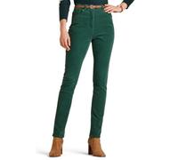 Amber Ladies Comfort Fit Stretch Cord Jeans with Elasticated Waist Green