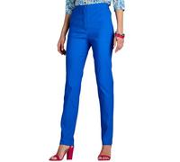 Amber Ladies Comfort Stretch Elastic Back Trouser Smart Casual Fit Blue 18 Short