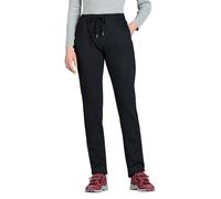 Amber Ladies Cosy Brushed Back Jog Pants Elasticated Waist with Drawcord Black 24-26