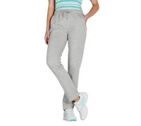 Amber Ladies Cosy Brushed Back Jog Pants Elasticated Waist with Drawcord, Grey Marl, 16-18