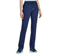 Amber Ladies Cosy Brushed Back Jog Pants Elasticated Waist with Drawcord Navy 10