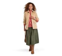 Amber Ladies Fleece Lined Cord Jacket Popper Fastening and 2 Front Pockets Cosy Winter Outerwear Natural 20