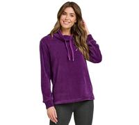 Amber Ladies Funnel Neck Velour Sweatshirt, Soft Cosy with Drawcord Neck & Side Split Hem | Warm Winterwear